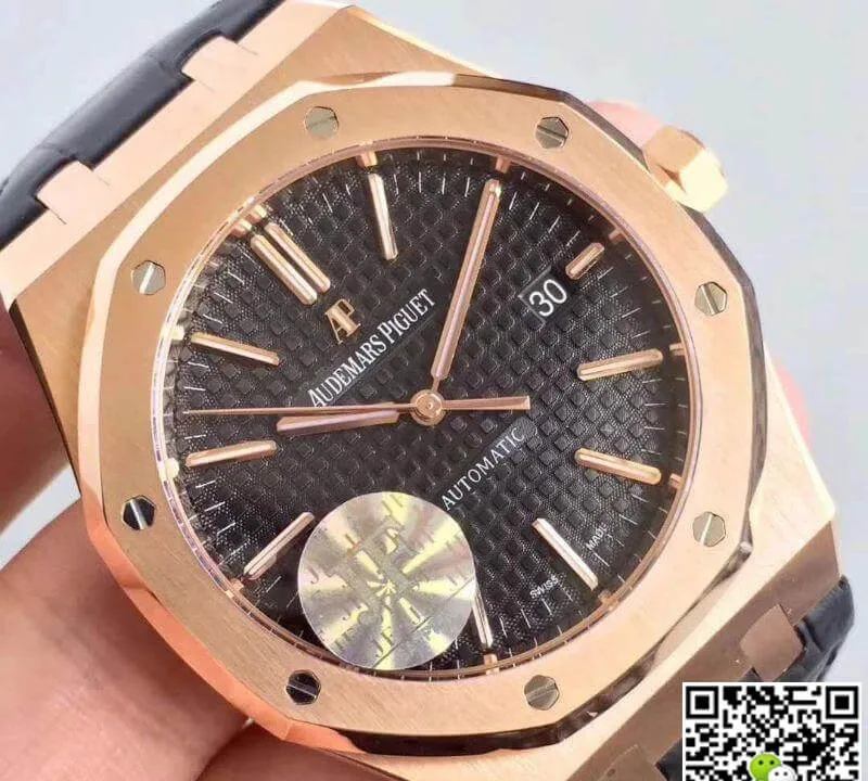 Audemars Piguet Royal Oak 15500OR.OO.D002CR.01 JF Factory 1:1 Best Edition Replica Watch Swiss ETA2824-2 Black Dial